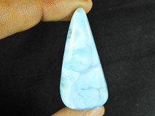 19X40X7MM Natural Blue Larimar Pear Shape Cabochon Loose Gemstone 49Cts. F443
