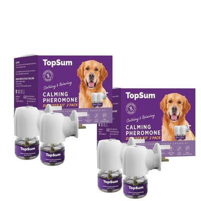 4er-Pack TopSum Hunde Plug-In Pheromon | Diffusor Stecker Anti-Stress Beruhigung