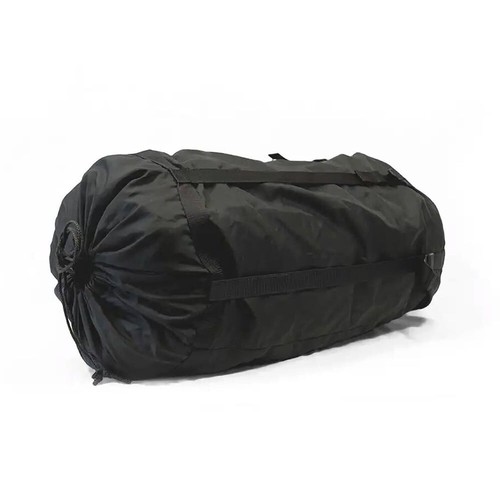 Used Fair/Good USGI Black Nylon 6-Strap Compression Stuff Sack Modular Sleep Sys