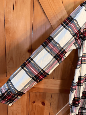 Polo Ralph Lauren Classic Fit Red/Cream Plaid Flannel Shirt Size