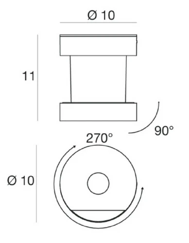 Applique Lampada a Soffitto Linea Light One To One Alluminio per INTERNO LED 7 W, fotografia 6 di 7