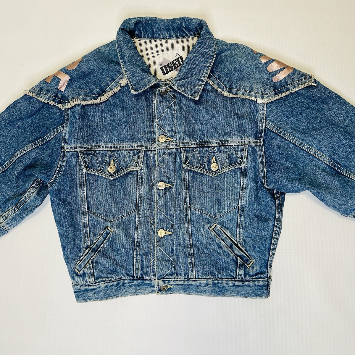VINTAGE Get Used by Elie DENIM JEAN JACKET (Small) Mens/Womens