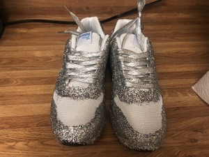 silver glitter tennis shoes
