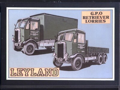 Moderne Postkarte mit 50er Jahren Leyland GPO Retriever Lastwagen. Kostenloser Versand UK
