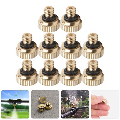  10Pcs Misting Nozzle Atomizing Spray Mister Nozzle Head Metal Mister Nozzle
