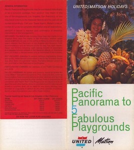 Vintage Matson Line Ship Brochure - United Jet - Hawaii