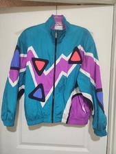 Ladies Head Sportswear L Pink 80's Winter Coat Aztec Geometric Ski Jacket Women
