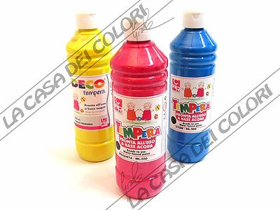 CWR DECO - TEMPERA PRONTA ALL'USO - 500 ml - VARI COLORI