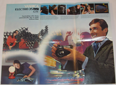 VINTAGE 1971 YASHICA ELECTRO 35 GT/GS CAMERA BROCHURE/POSTER