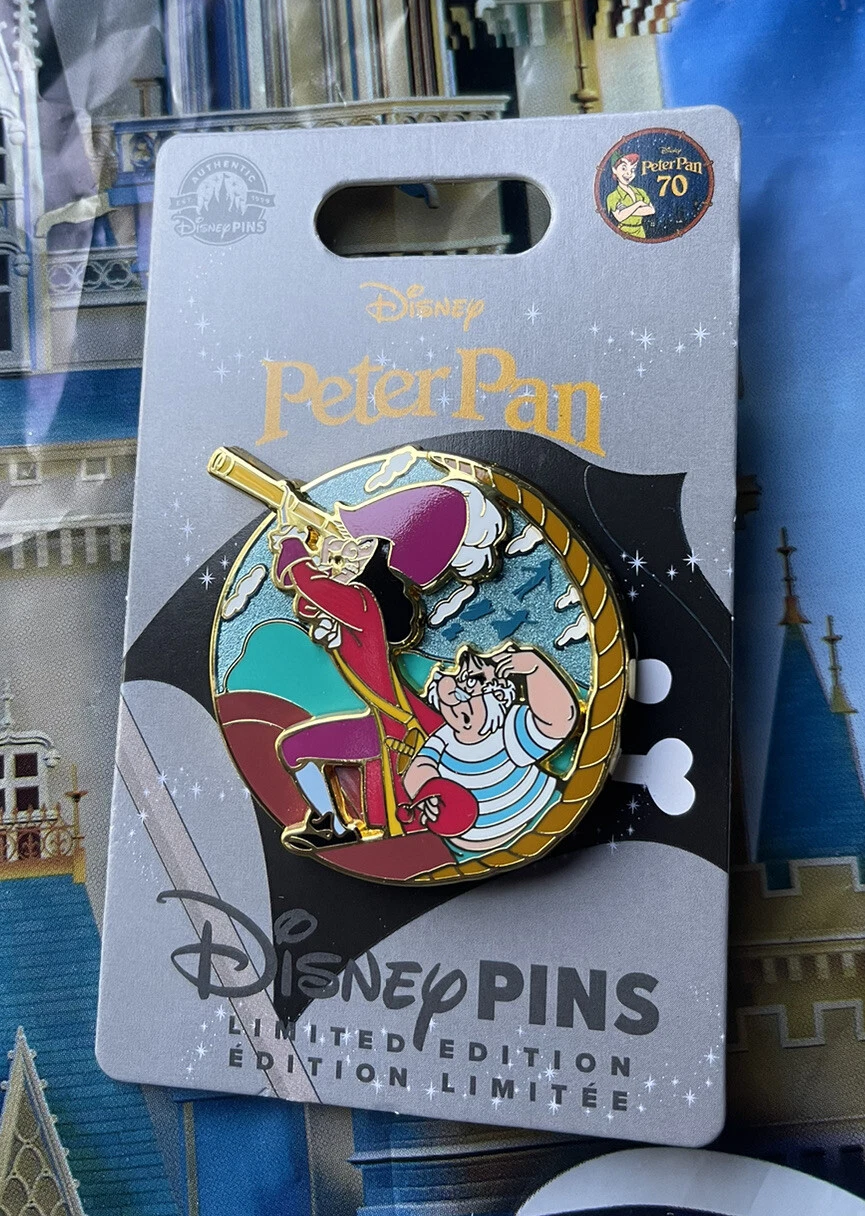 Disney Parks 2023 Peter Pan 70th Anniversary Captain Hook And Smee LE Pin