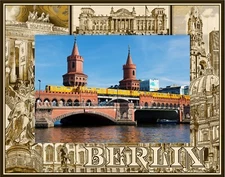 Berlin Laser Engraved Wood Picture Frame Landscape (3 x 5)