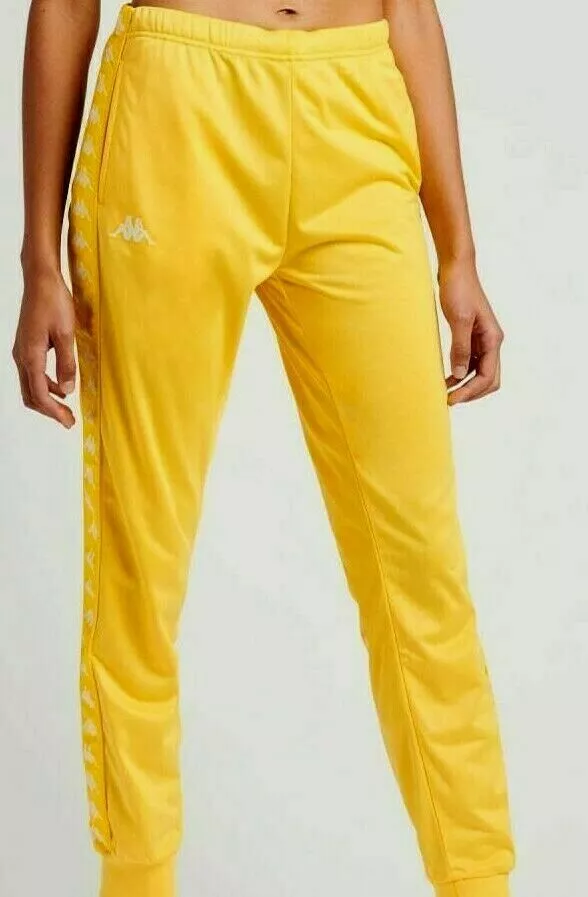 Kappa Women&#039;s Size M Yellow Kappa Logo Tapered Pants NWT | eBay