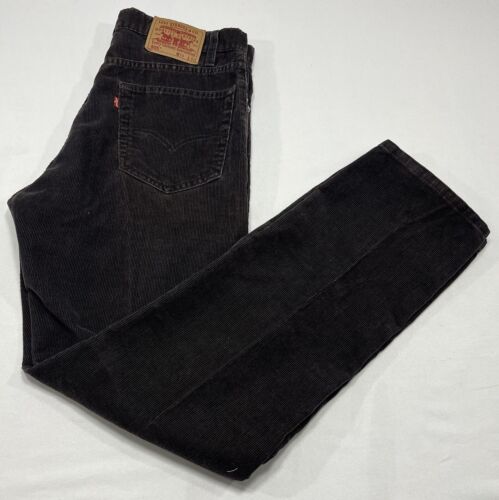 Levi's 505 Jeans Brown Corduroy Pants Men's Straight Leg Size 34x32 Regular Fit - Picture 1 of 11