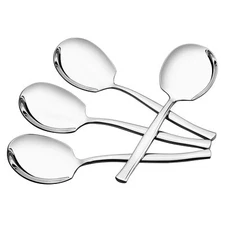 Large Buffet Serving Spoons Stainless Steel Serving Spoons 8 Pieces