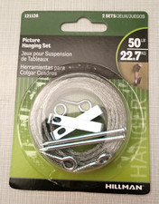 Picture Hanging Wire 10 Ft Heavy Duty 2 in Set 50 Lbs