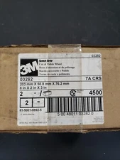 2 pack 3M Scotch-Brite 8" x 2" x 3" Cut & Polish Wheel 7A CRS 03282