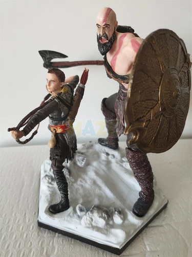 Anime Spiel God Of War Ragnarok Kratos & Atreus Vater und Sohn Figur Spielzeug Geschenk - Bild 6 von 6