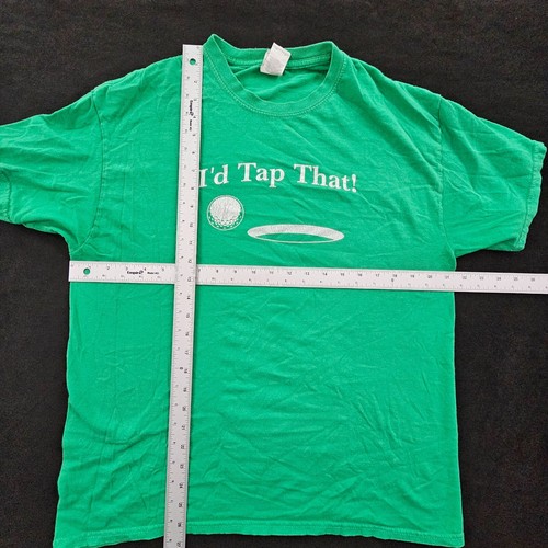 I'd Tap That Funny Golf Gildan Green Short Sleeve Cotton T-Shirt Men's L - Picture 6 of 8