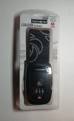 Samsonite Luggage Strap 3 Dial Travel Entry Combination Black Up To 72''