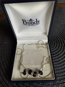 sterling silver NECKLACE. Crystal 
