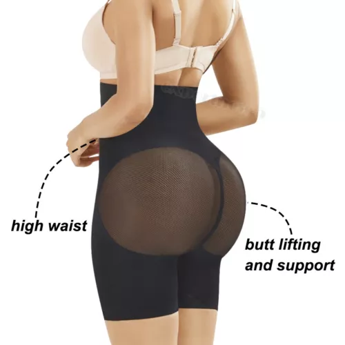 Women High-waisted Butt Lifting Shorts BBL Panty Body Shaper Seamless Anti-Slip - Picture 4 of 36