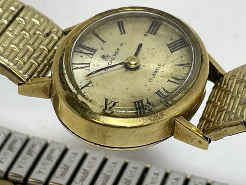 Vintage Bucherer 18k Solid Gold 17 Jewels Ladies Watch (Works & Keeps Time) - Picture 8 of 11