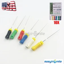 60x Dental Endo K-FILES Stainless Steel Root Canal Hand Use Assorted 25mm 45-80#