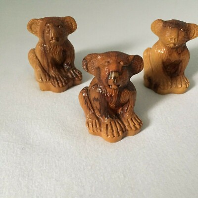 3 x Koala Bären aus Olivenholz  . Ca 6 x 4 cm 