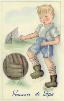 55096983 - Spa Spa (Belgium) Leporello, Boy Playing Football I-II