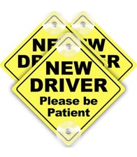 new driver sticker - Set of 3 - Reflective Yellow