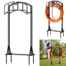 Garden Hose Holder Heavy Duty Hose Hanger Freestanding for Outside Lawn & Yard