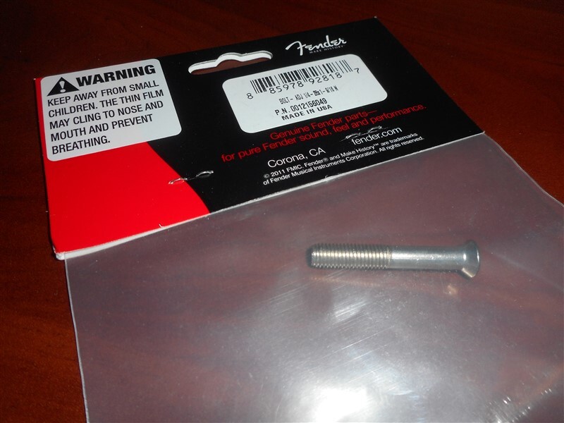 Real Fender Machine Screw for 3 Bolt Micro Tilt Guitar and Bass 