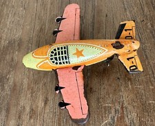 Tin Toy Airplane old 1920's Fighter Jet D-1 Japan European Vintage