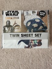 Star Wars The Mandalorian Baby Yoda 3 Piece Twin Bedding Sheet Set Pillowcase
