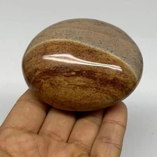 218g, 2.9"x2.3"x1.5" Natural Ocean Jasper Palm-Stone Orbicular Jasper, B38181
