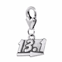 13.1 Half Marathon Runner Running Sports Clip On Lobster Claw Charm For Bracelet 13.1 Half Marathon Runner Running Sports Clip On Lobster Claw Charm For Bracelet