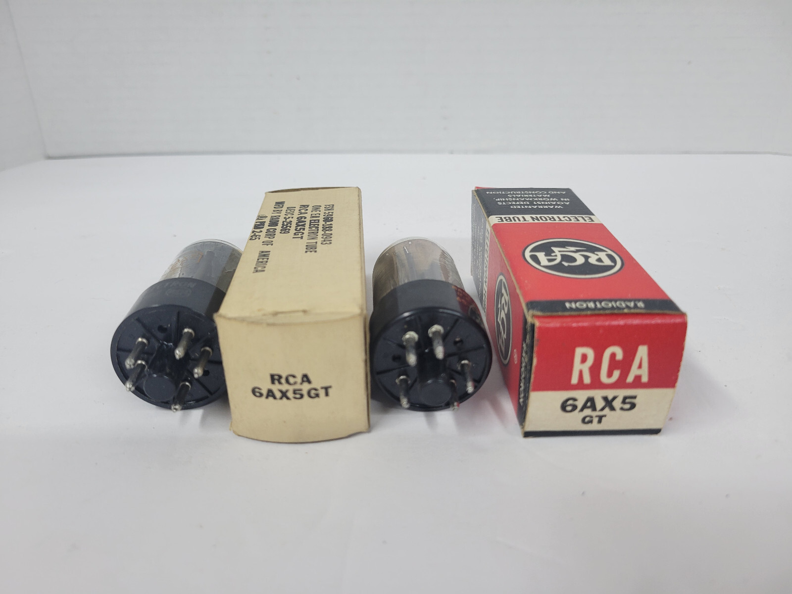 NOS - Lot of 2 - RCA 6AX5GT  Vacuum Tubes - Tested