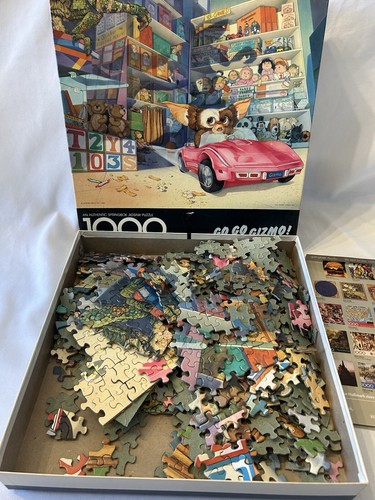 1984 Gizmo 1000 Pc Gremlins Jigsaw Puzzle Springbox 24X30 COMPLETE GO GO GIZMO! - Picture 5 of 7