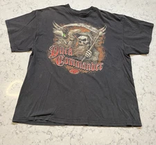 Vintage Men’s Duck Commander Black Graphic Tshirt Size L “Fear The Beard”