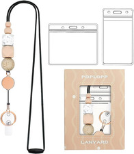 Retractable Lanyards for ID Badges and Keys, Cute Breakaway Teacher Lanyard with