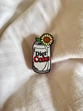 Diet Coke Sunflower Enamel Pin