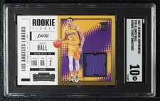 2017 Panini Contenders Rookie Ticket Swatches Lonzo Ball #RTS-2 SGC 10 GEM 4l6