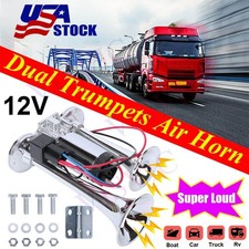 1000db 12v Electric Trains Horns Air Train Horn Kit For Truck Car Super Loud Us