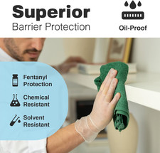 Clear Vinyl Gloves - 3 Mil, Latex-Free, Puncture-Resistant, Food Safe - Dispo...