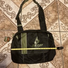 Y2K AMP Energy Drink Zip Up Duffle Bag Carry On Promo Green Black Strap Bag NWT