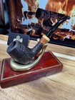 W.O. Larsen Estate Pipe 125th Anniversary Briar Bowl Horn Stem W/ Insert Denmark — photo 2