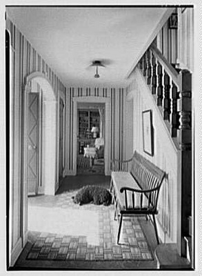 Photo:C. Maury Jones, residence in Peapack, New Jersey. Entrance hall