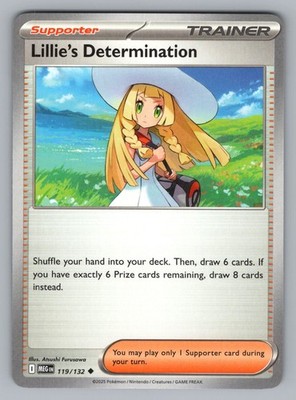 LILLIE'S DETERMINATION 119/132 UC MEGA EVOLUTION POKEMON NM MEG 2025