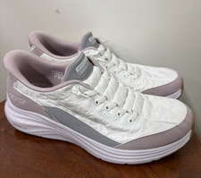 Skechers Women's Contour Foam Quilted Sneaker Cozy Fit Lavender/White Size 10