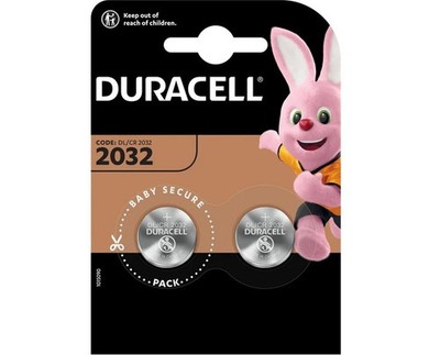 Duracell Typ CR 2032 Lithium Knopfbatterie (schwarz, 2er Pack)3 V NEU